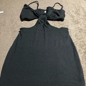 black cut out dress